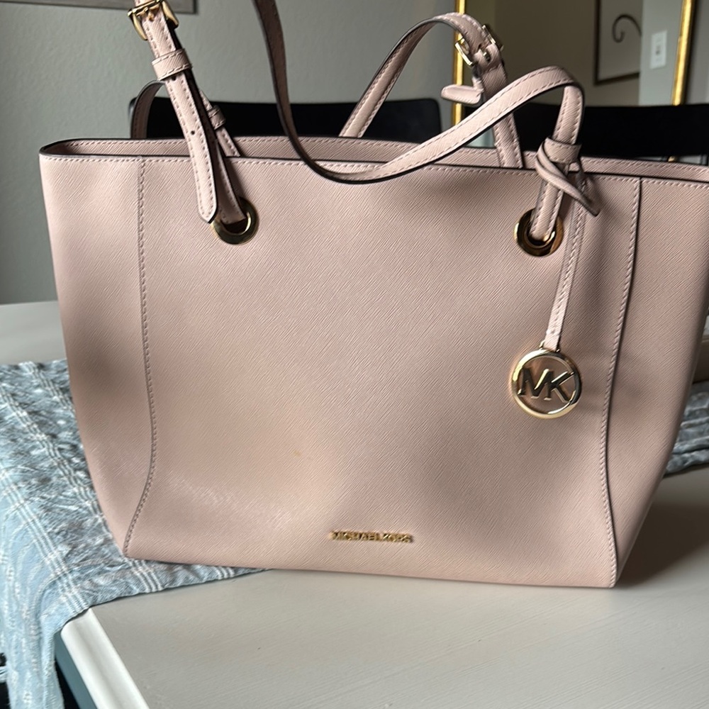 Michael Kors Pink Tote Bag with gold hardware